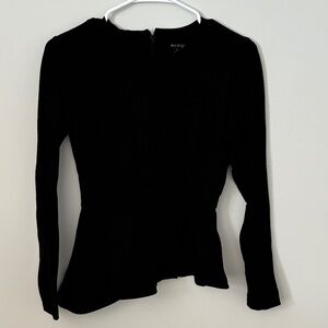 Elegant Black Long Sleeve Top by Bebe